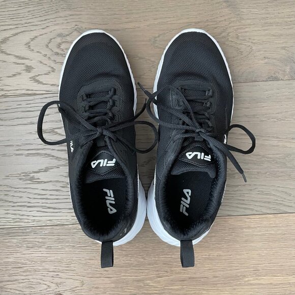 Fila Trazoros Energized 2 Athletic Lo Cut Lace Up Sneakers Black + White Sz 9 - Picture 11 of 11